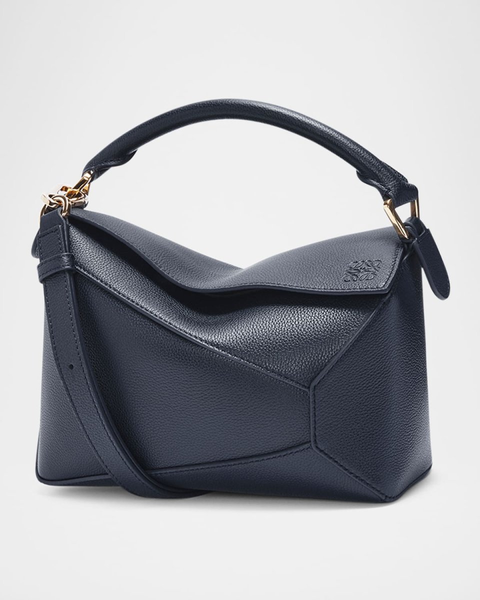 Puzzle Edge Small Shoulder Bag in Leather
